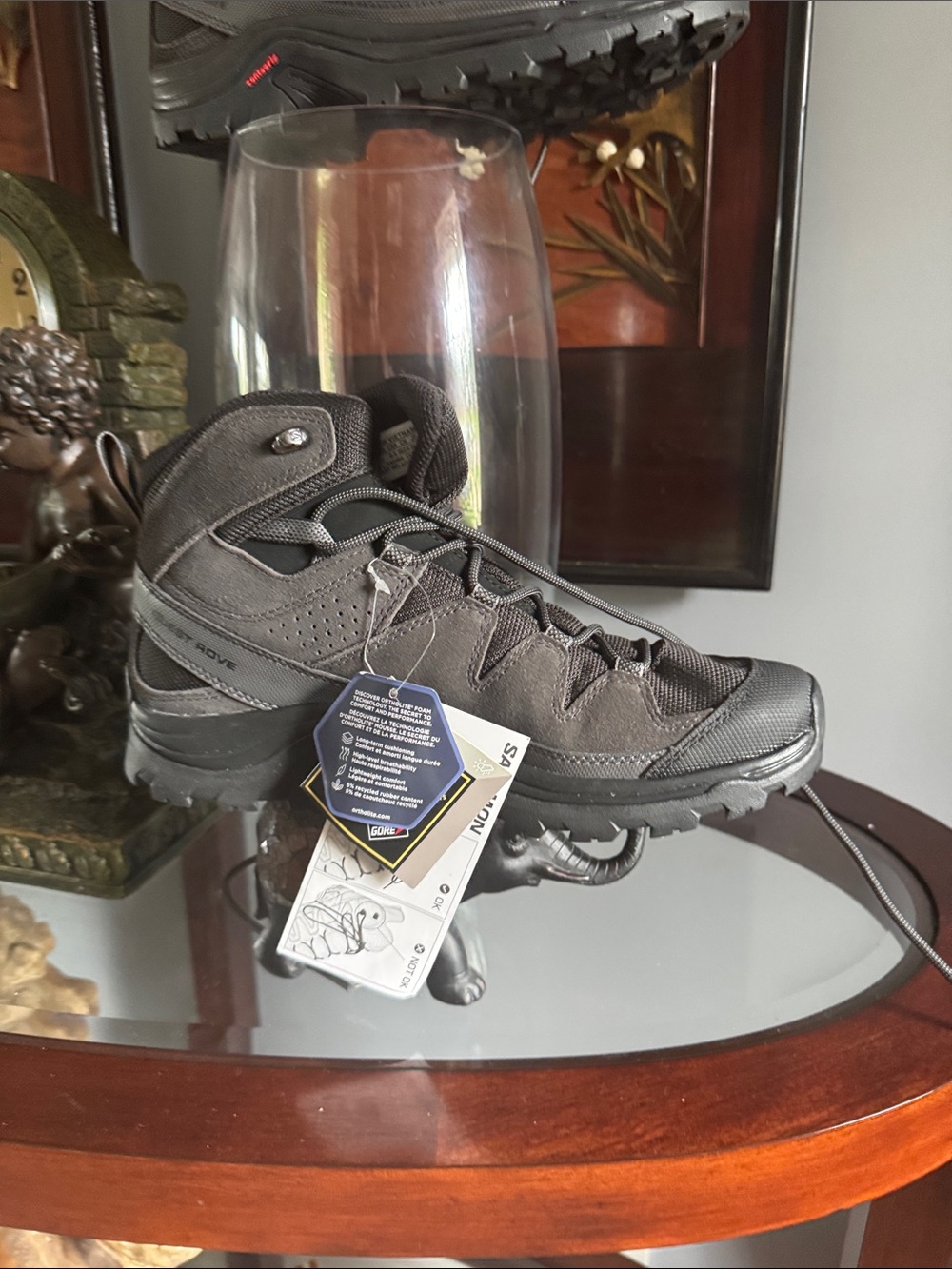 Salomon Men's Black/Gray Mid-Top Hiking Boots